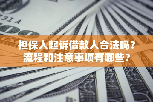 北京担保人起诉借款人合法吗？流程和注意事项有哪些？