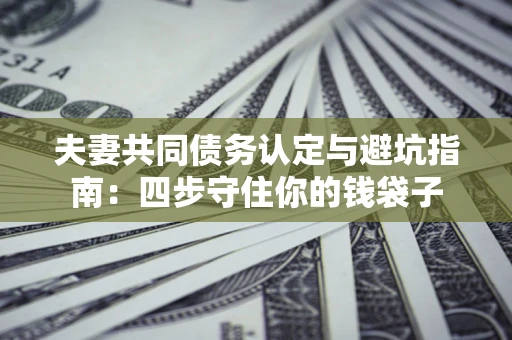 北京夫妻共同债务认定与避坑指南：四步守住你的钱袋子