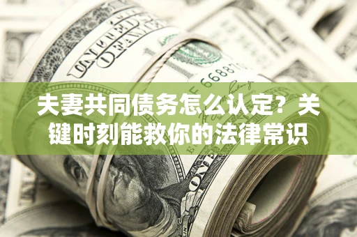 北京夫妻共同债务怎么认定？关键时刻能救你的法律常识