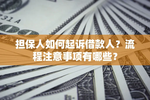 北京担保人如何起诉借款人？流程注意事项有哪些？